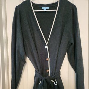 Dark Green Sweater Cardigan